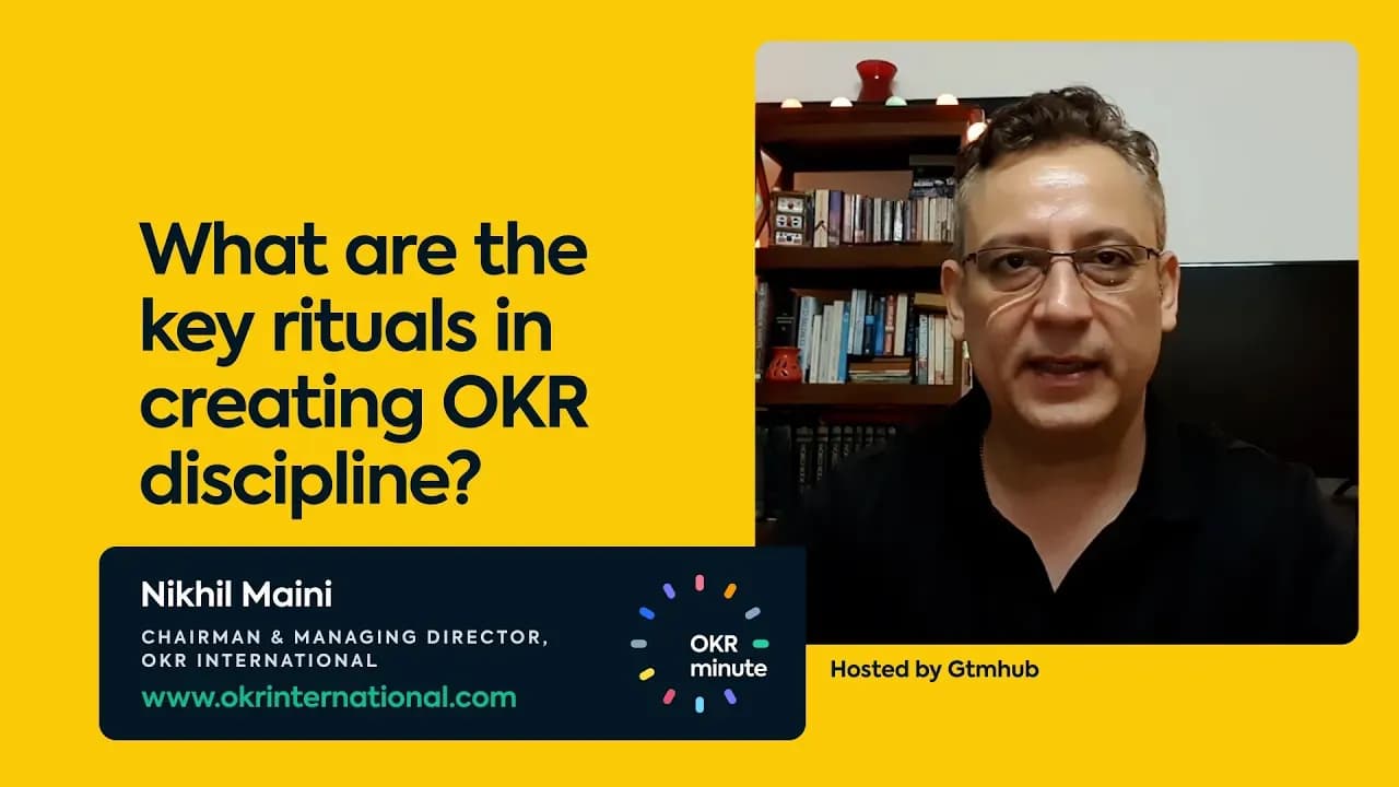 What are key rituals in creating OKR discipline